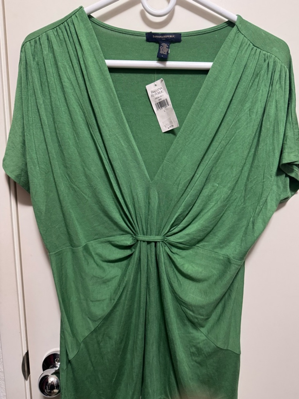 Banana Republic V-Neck Knot Top L